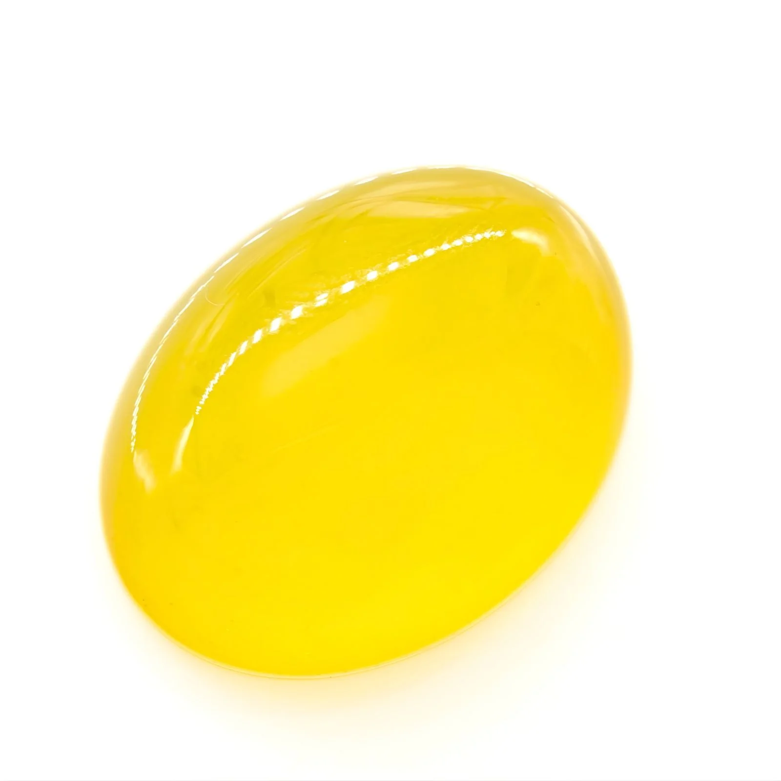 12.1Ct Elegant Yellow Natural Agate (Hakik) Oval Gemstone - Image 3