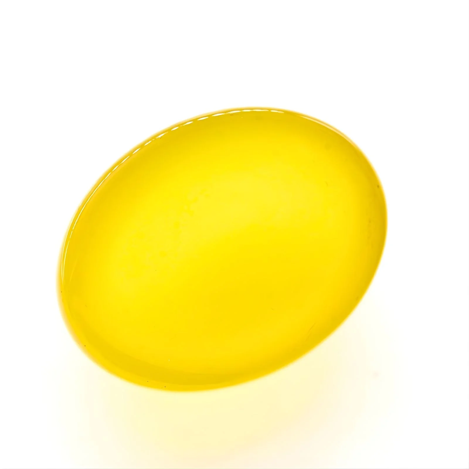 12.1Ct Elegant Yellow Natural Agate (Hakik) Oval Gemstone - Image 4