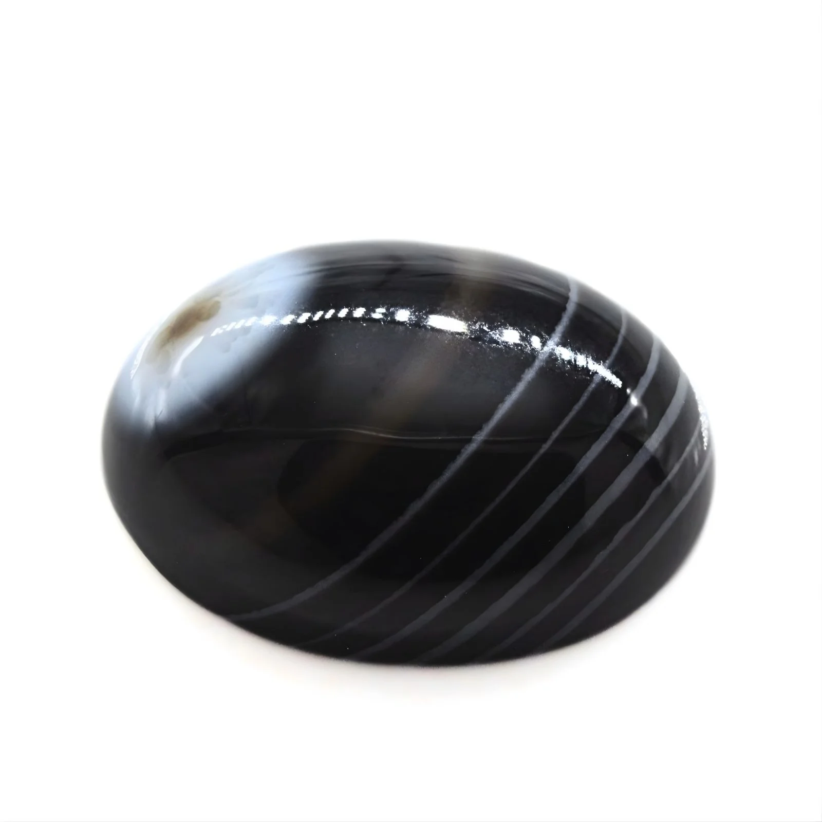 12.2Ct Natural Black and Grey Sulemani Hakik Oval Collector Gemstone - Image 2