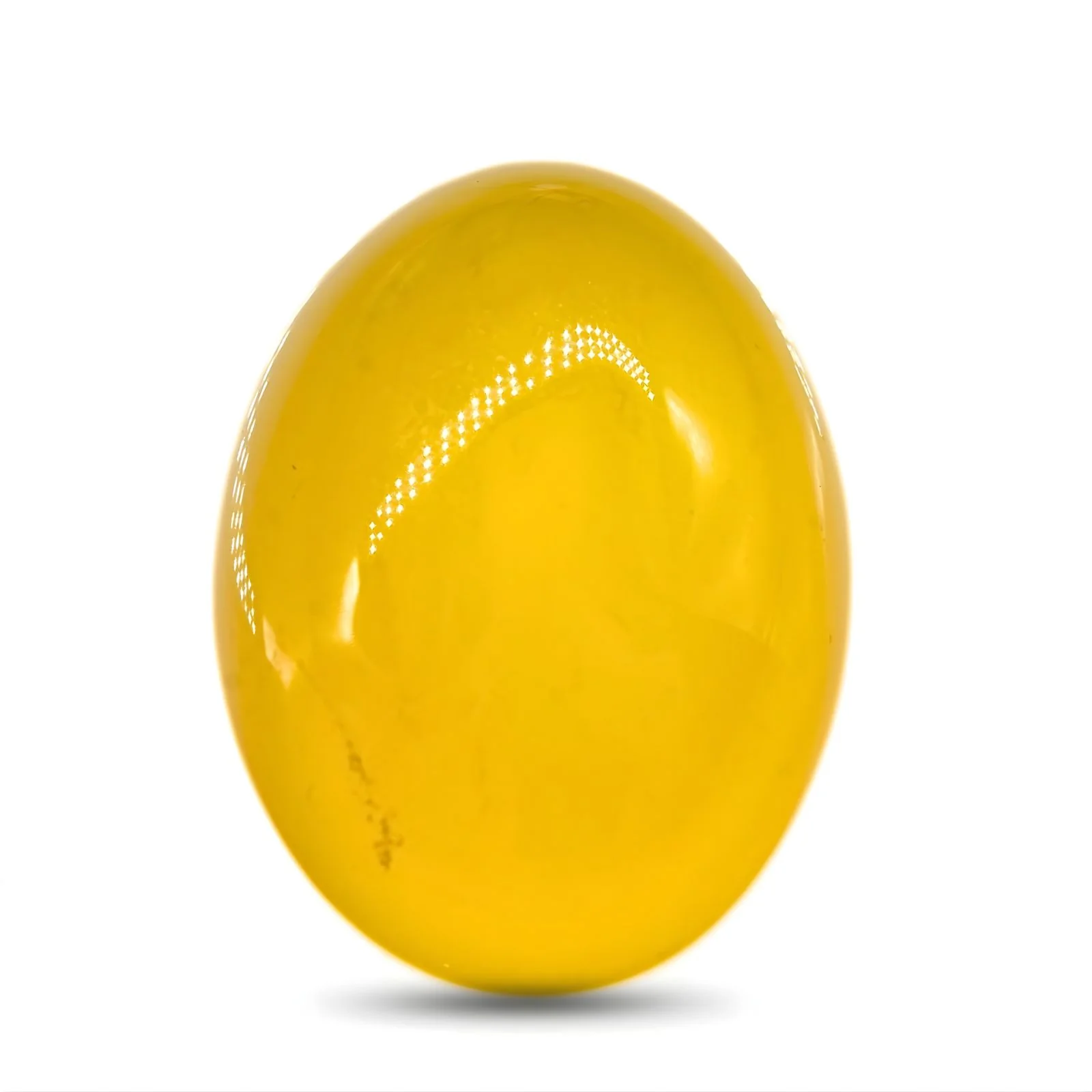 12.2Ct Natural Yellow Agate (Hakik) Oval Shape Designer Stone