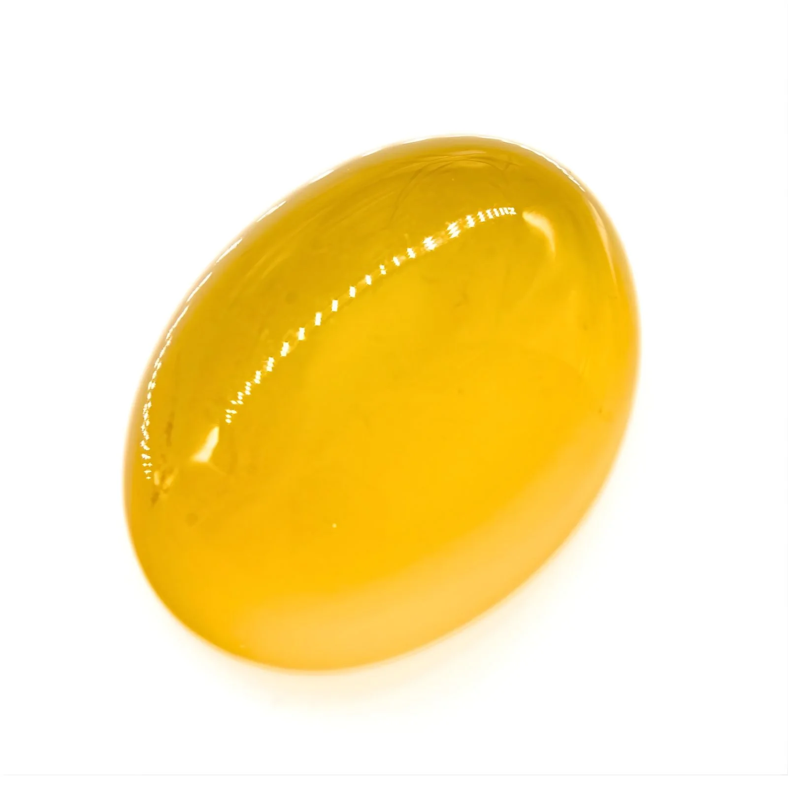 12.2Ct Natural Yellow Agate (Hakik) Oval Shape Designer Stone - Image 2
