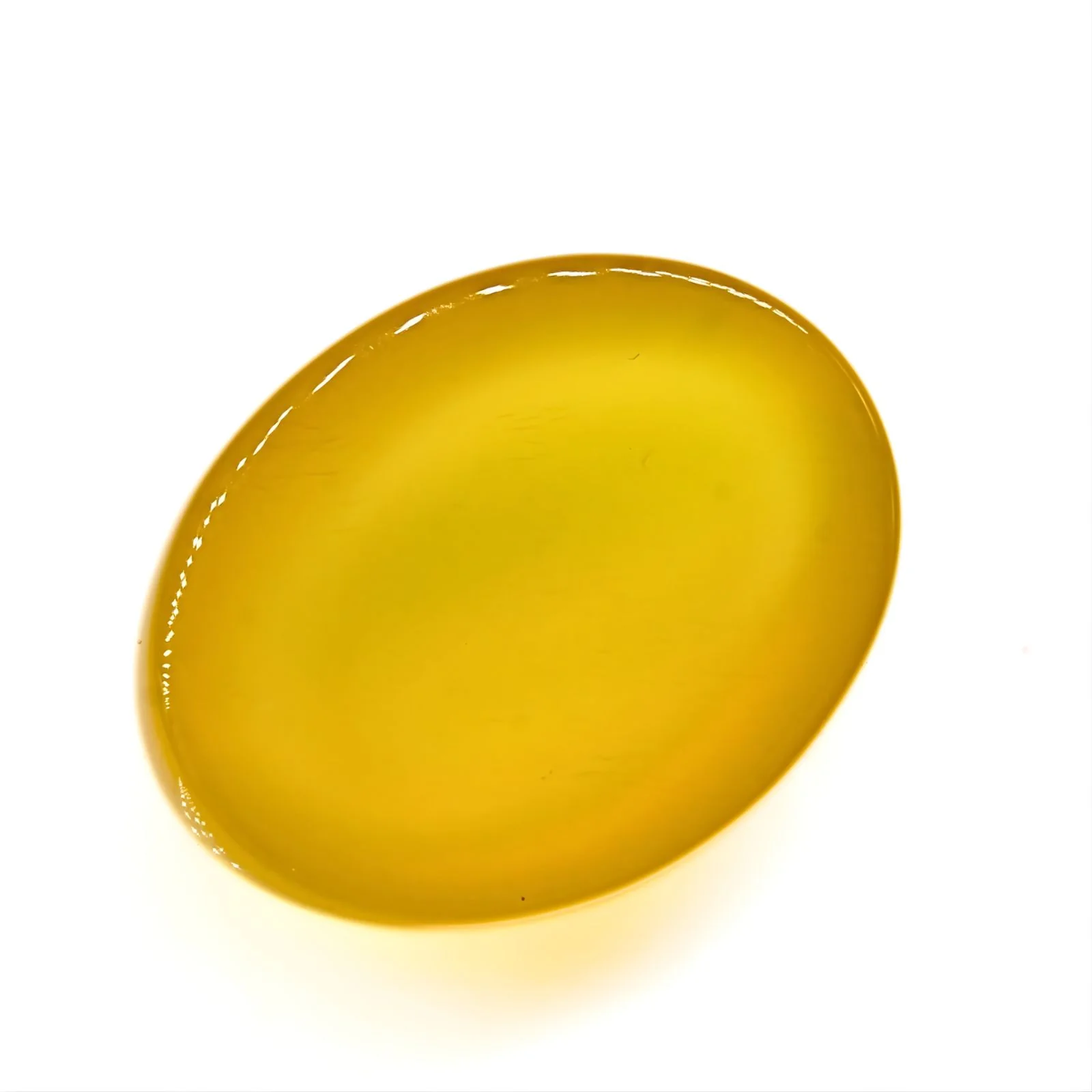 12.2Ct Natural Yellow Agate (Hakik) Oval Shape Designer Stone - Image 4