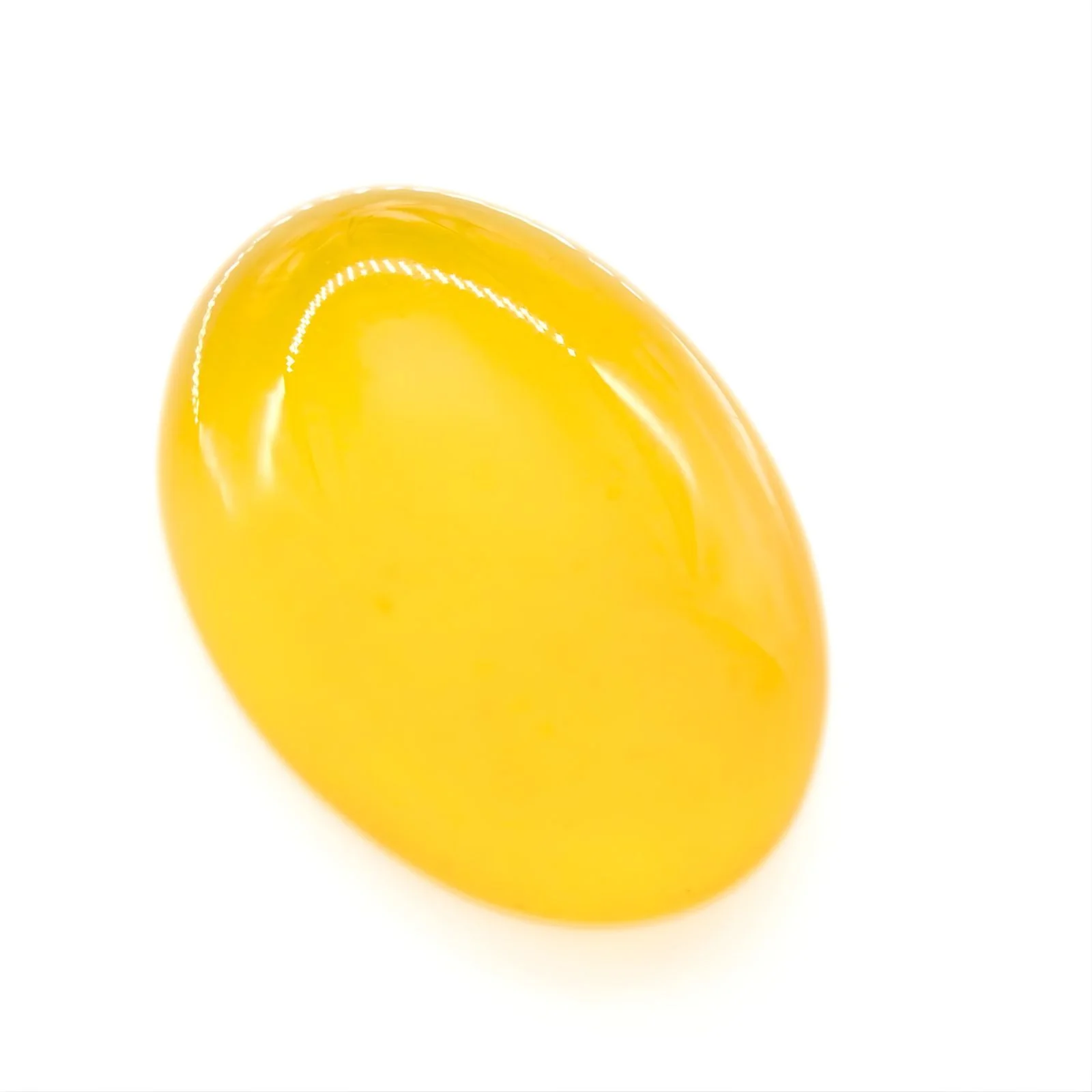 12.3Ct Natural Yellow Agate (Hakik) Oval Cab Loose Stone - Image 3