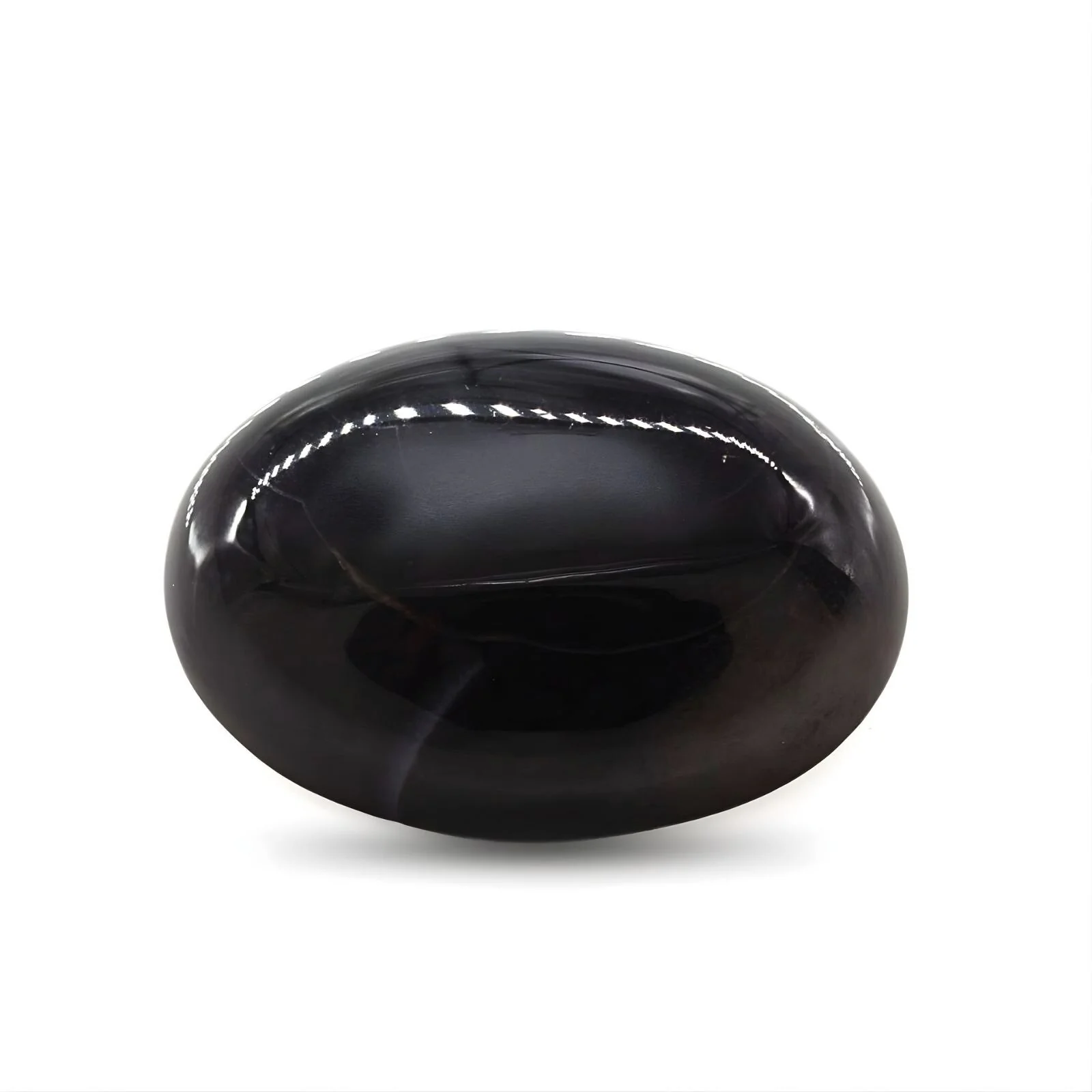 12.5Ct Natural Black and Grey Sulemani Hakik Oval Cabochon Loose Gemstone - Image 2