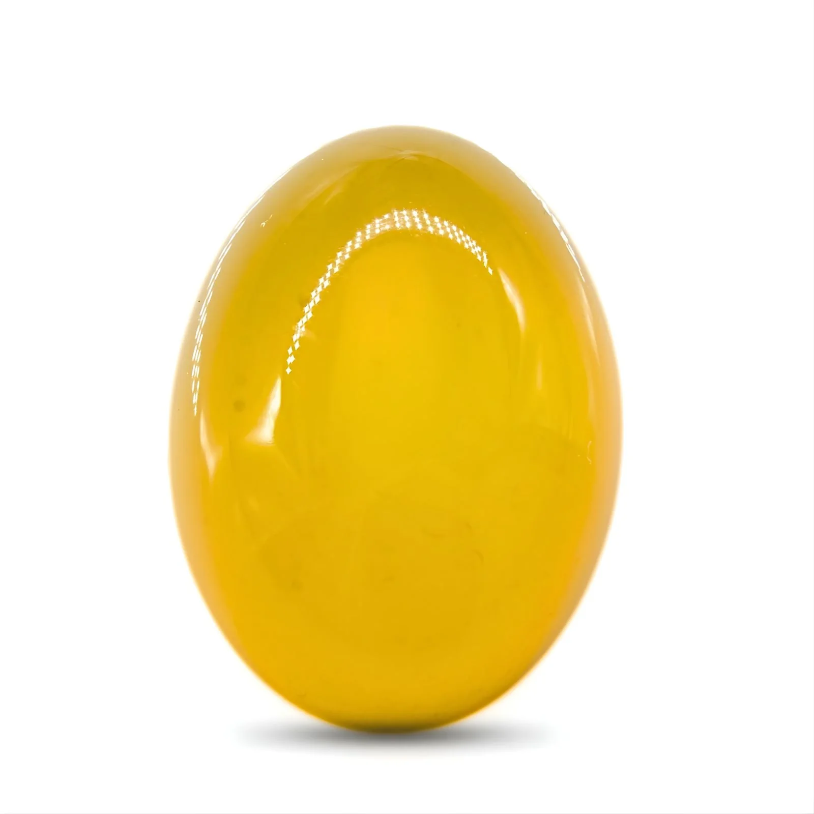 13.1Ct Natural Yellow Agate (Hakik) Oval Smooth Gemstone