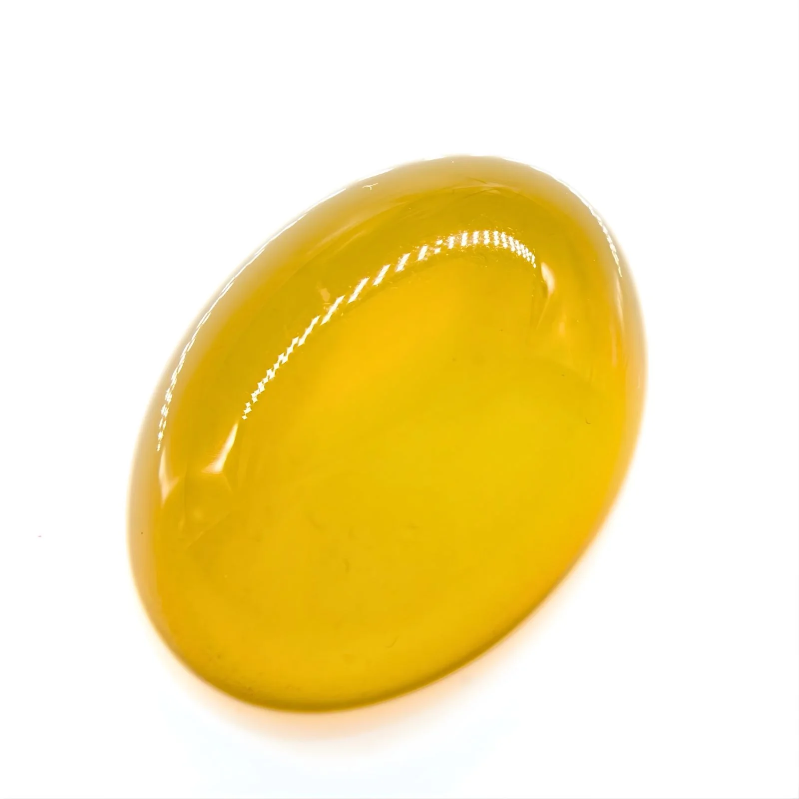 13.1Ct Natural Yellow Agate (Hakik) Oval Smooth Gemstone - Image 2