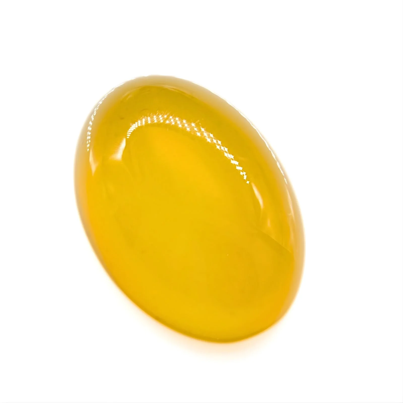 13.1Ct Natural Yellow Agate (Hakik) Oval Smooth Gemstone - Image 3
