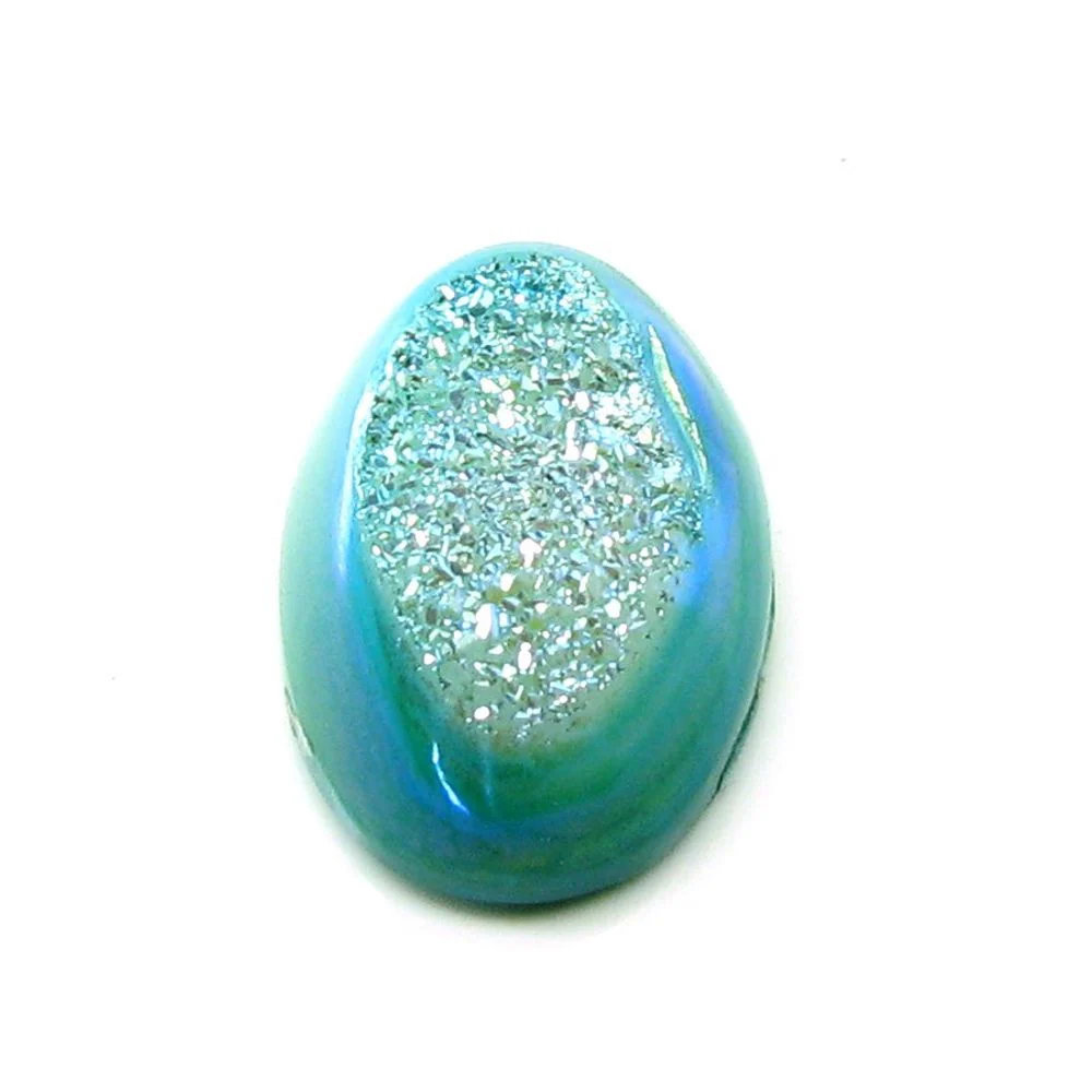 15.3Ct Titanium Drussy Oval Shape Gemstone