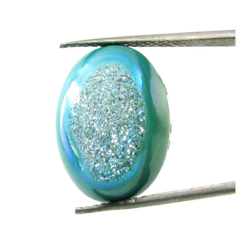 15.3Ct Titanium Drussy Oval Shape Gemstone - Image 3