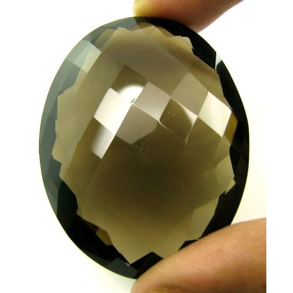 164Ct AAA Smoky Quartz Gemstone – Brilliant Chocolate Brown Faceted Jewelry Stone