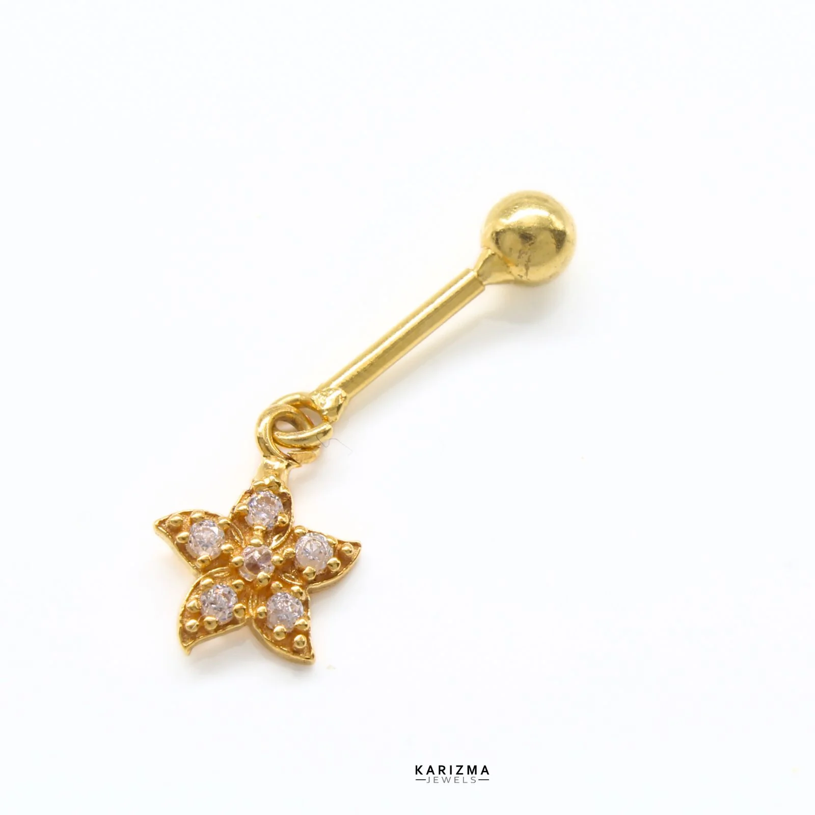 18k Real Gold Bugadi Drops & Danglers CZ Earring for Women and Girls - Image 3