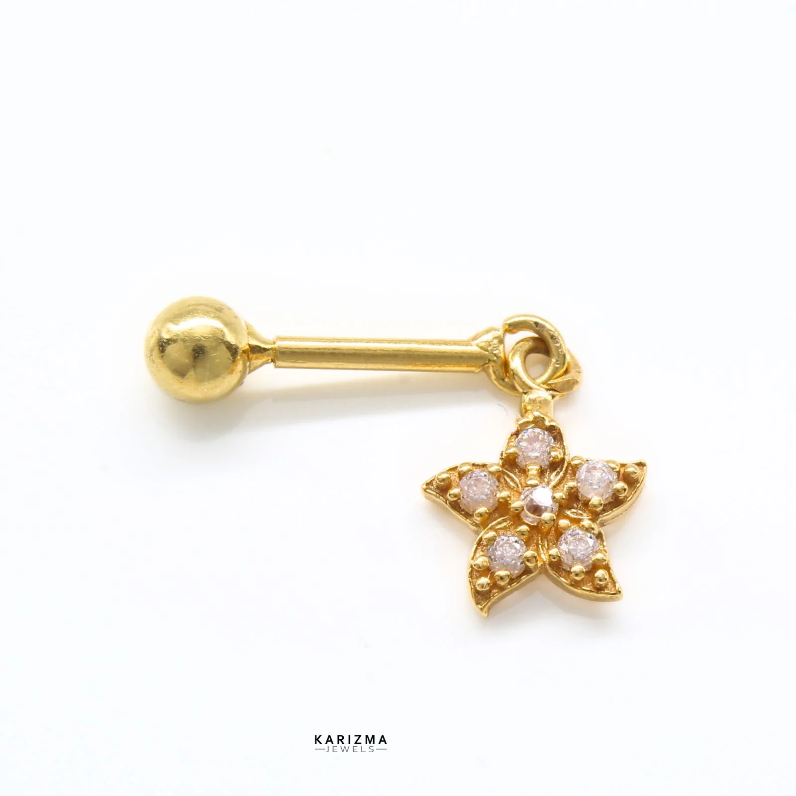 18k Real Gold Bugadi Drops & Danglers CZ Earring for Women and Girls - Image 4