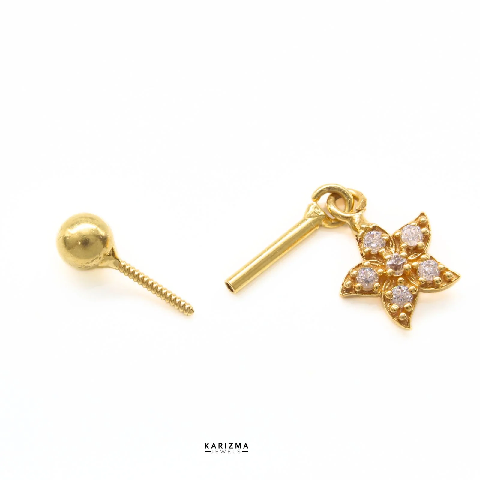 18k Real Gold Bugadi Drops & Danglers CZ Earring for Women and Girls - Image 6