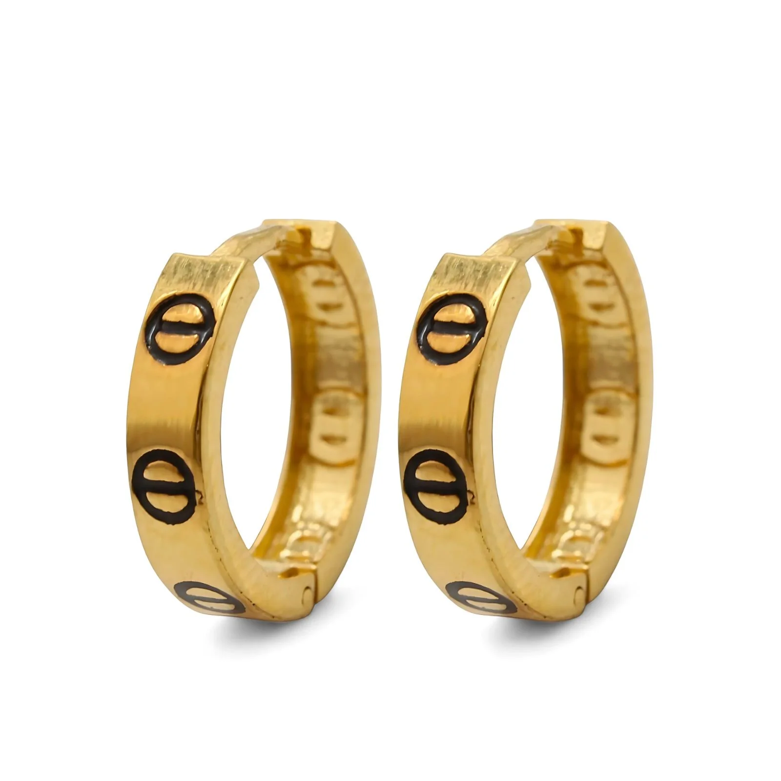 18k Real Solid Gold Indian hinged hoop Exquisite Earrings - Image 6