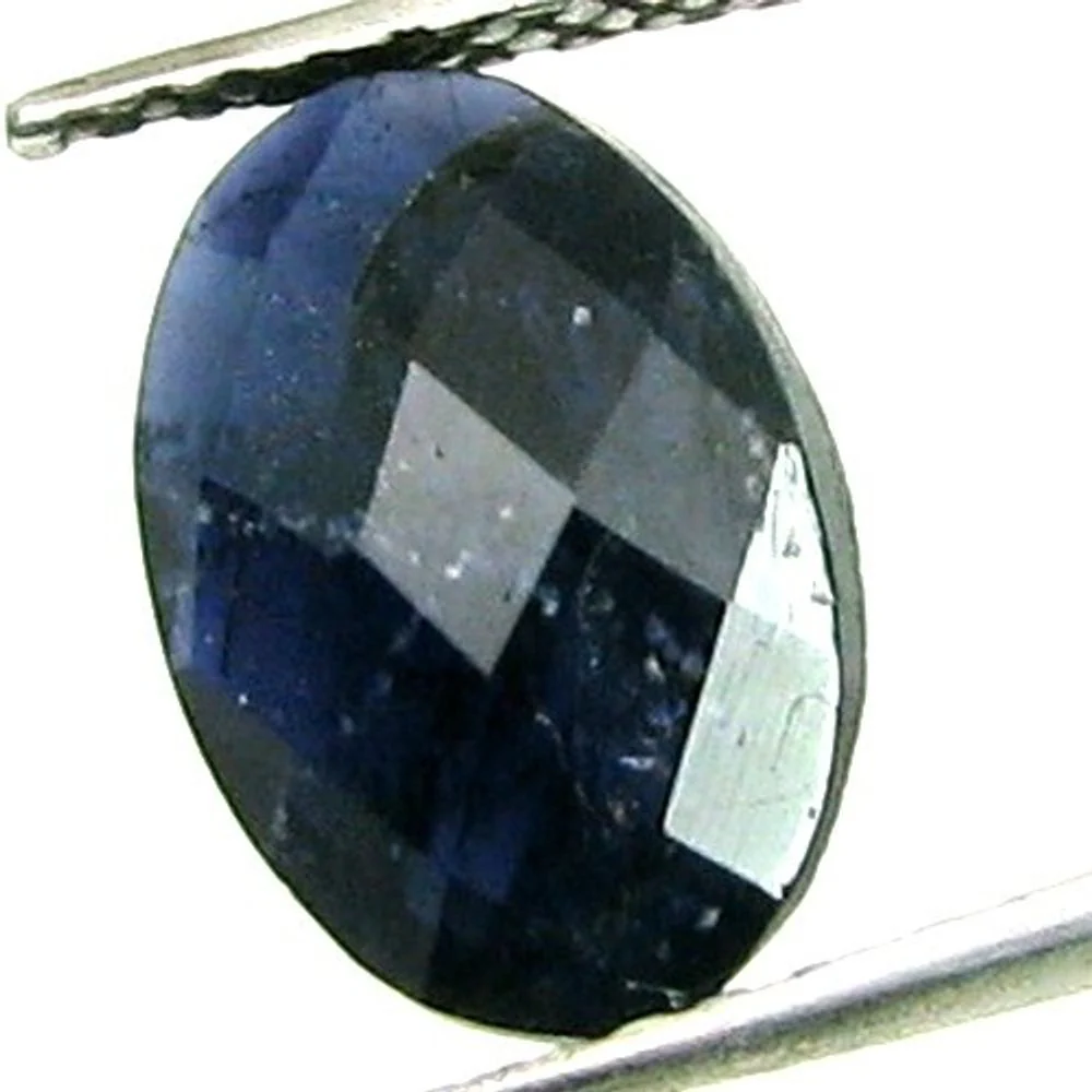 2.9Ct Natural Dark Blue Sapphire Oval Faceted Loose Gemstone for Ring Making - Image 2