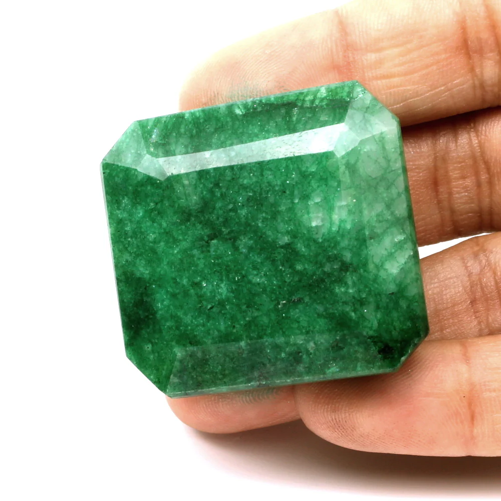 260.6Ct Natural Brazilian Emerald – Square Cut Faceted Massive Green Gemstone - Image 3