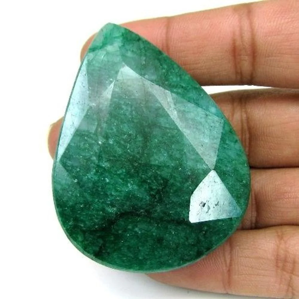 294.6Ct Natural Green Emerald Pear Shape Mercury Gemstone - Image 2