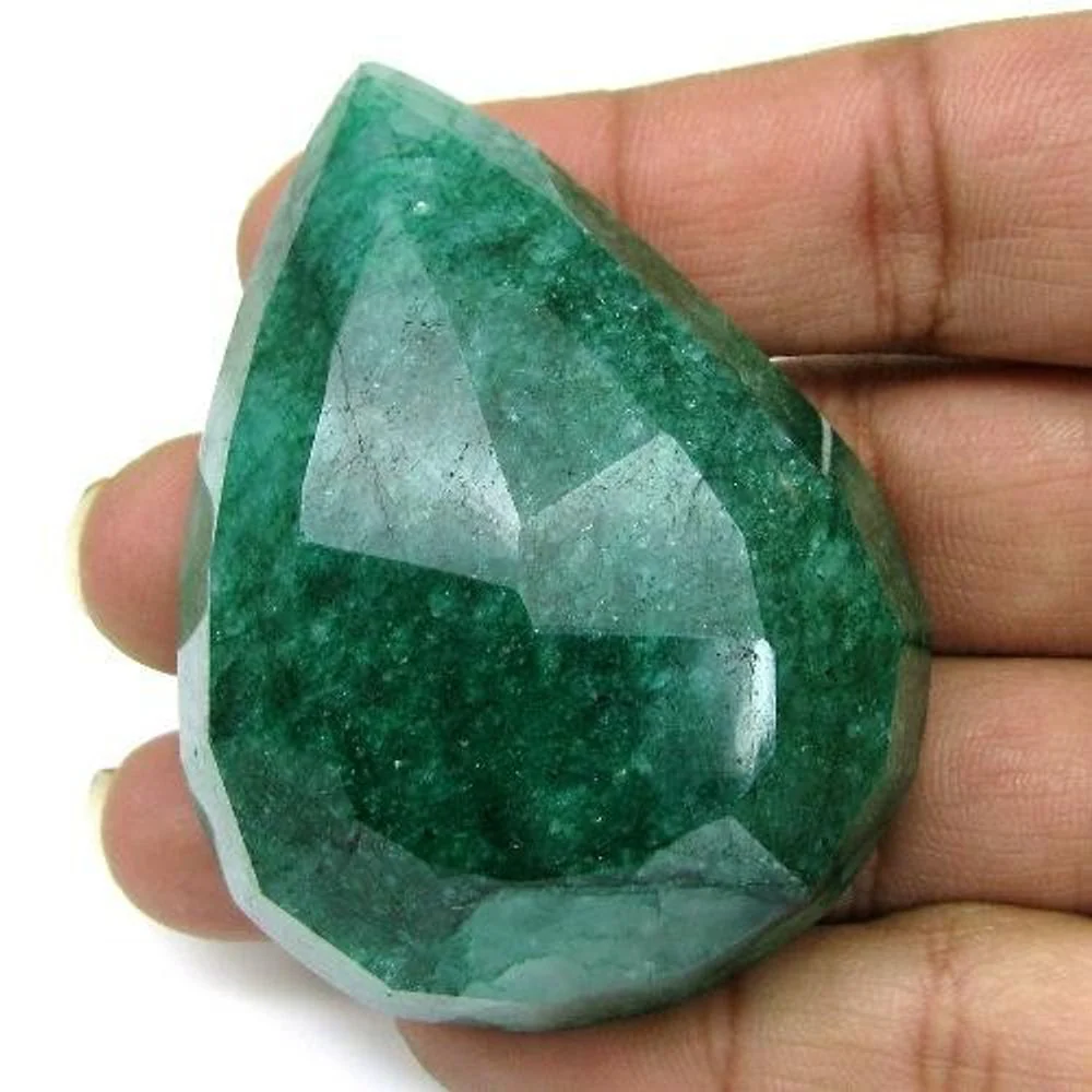 294.6Ct Natural Green Emerald Pear Shape Mercury Gemstone - Image 3