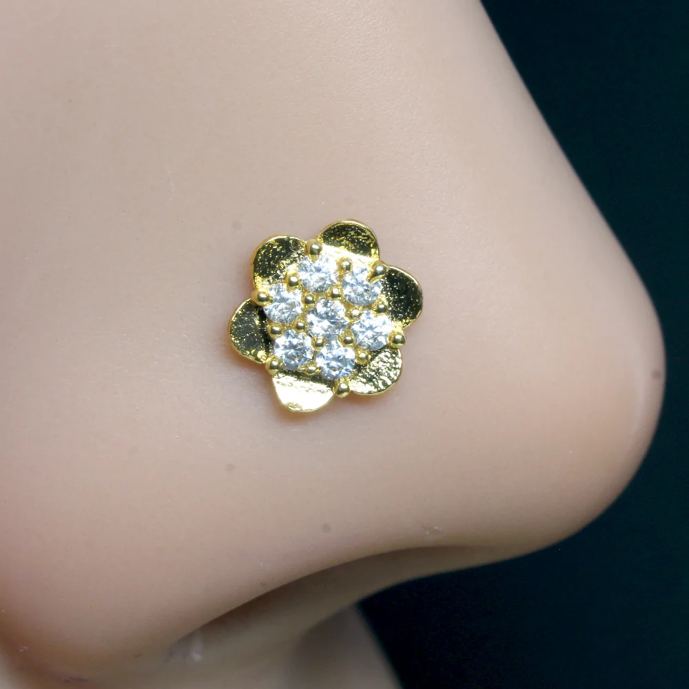 2pc Set Floral Wheel style Nose Pin - Image 4