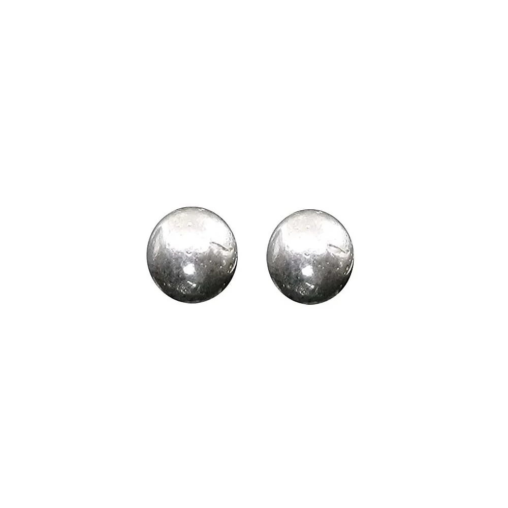 2pc Solid Pure Silver Full Round Balls chandi ki thos Goli 6.1mm