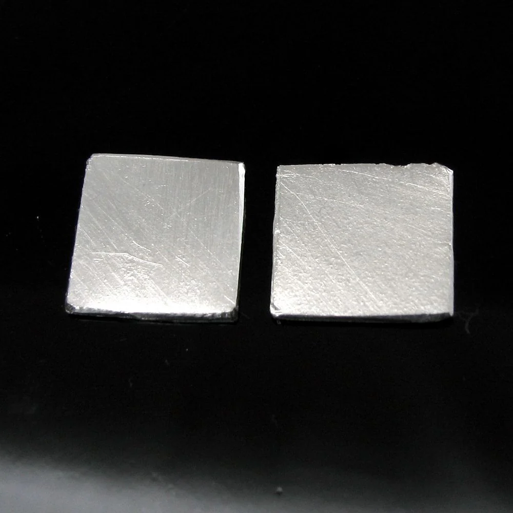 2pc Solid Silver Square Piece (Chokor) in Silver
