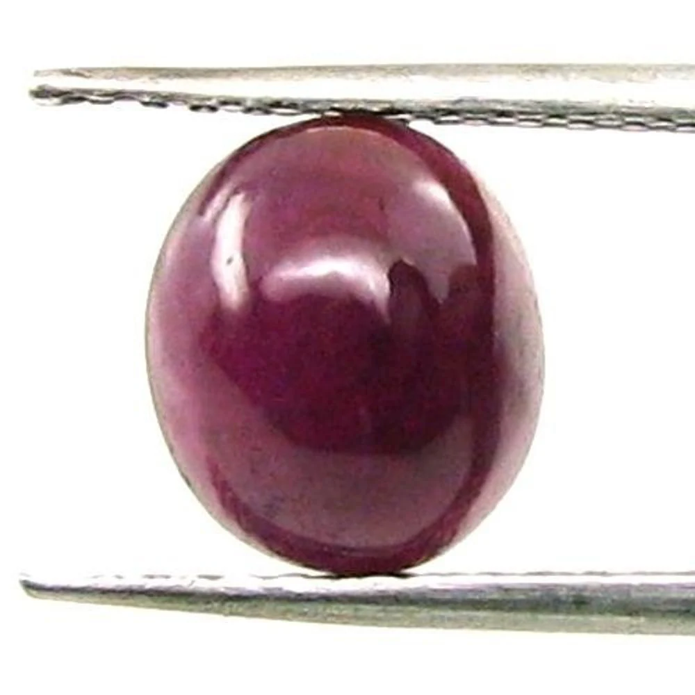 3.2Ct Natural Ruby Oval Cabochon Durable Gemstone