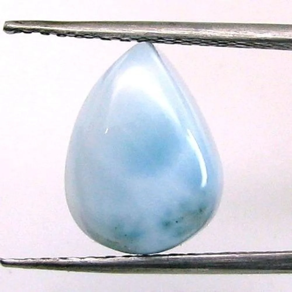 3.6Ct Natural Larimar Gemstone – Caribbean Blue Ocean Pattern Stone - Image 2