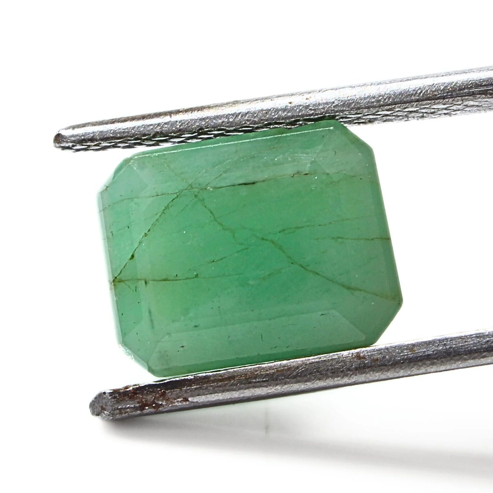 3.8Ct Natural Green Emerald (Panna) Rectangle Gemstone