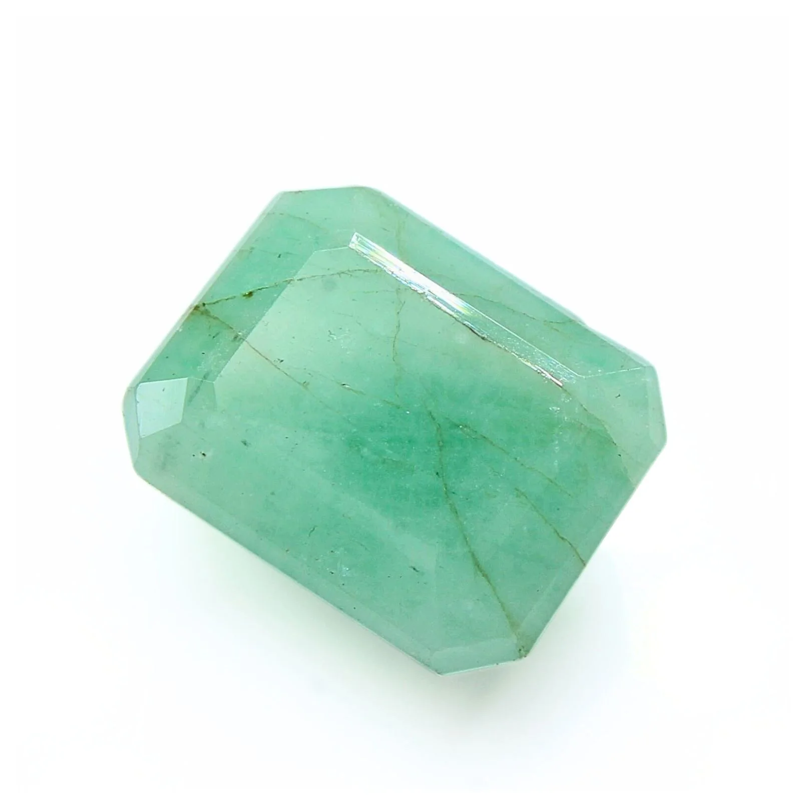 3.8Ct Natural Green Emerald (Panna) Rectangle Gemstone - Image 3