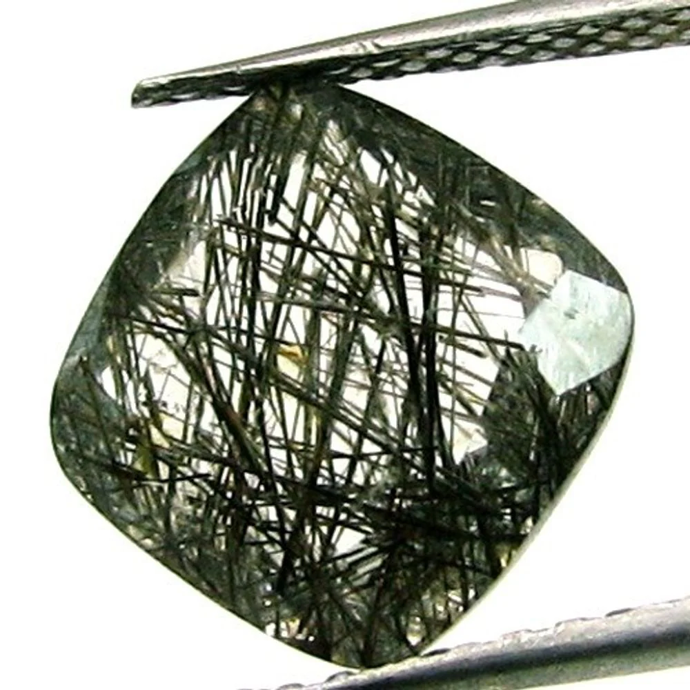 3.9Ct Premium Rutile Quartz Stone Black Needle Pattern Gemstone - Image 2