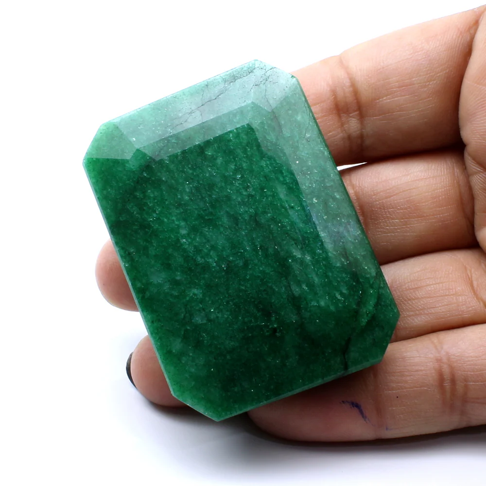 330.3Ct Natural Green Emerald Large Rectangle Faceted Loose Gem - Image 3