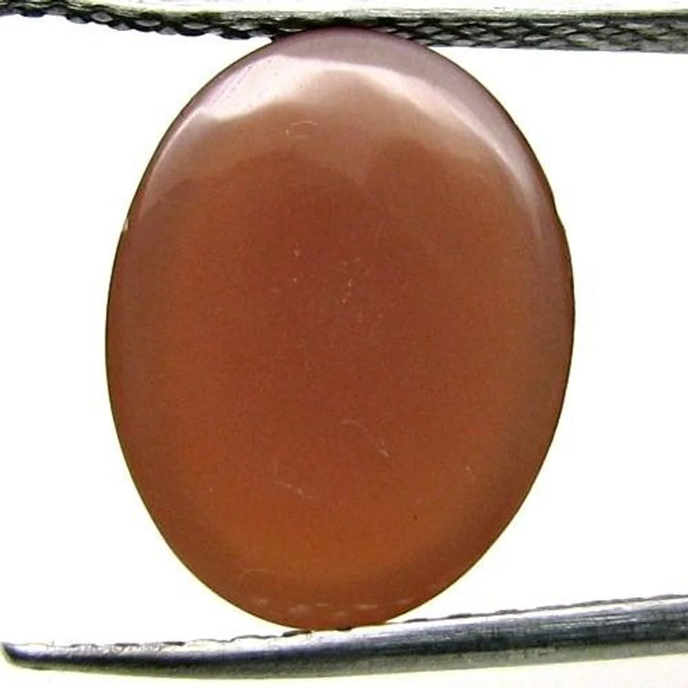 4.2CT Natural Orange Moonstone Oval Cabochon Spiritual Gemstone - Image 3