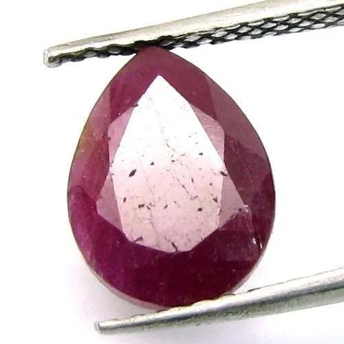 4.3Ct Natural Untreated Ruby Pear Faceted Loose Gemstone - Image 2