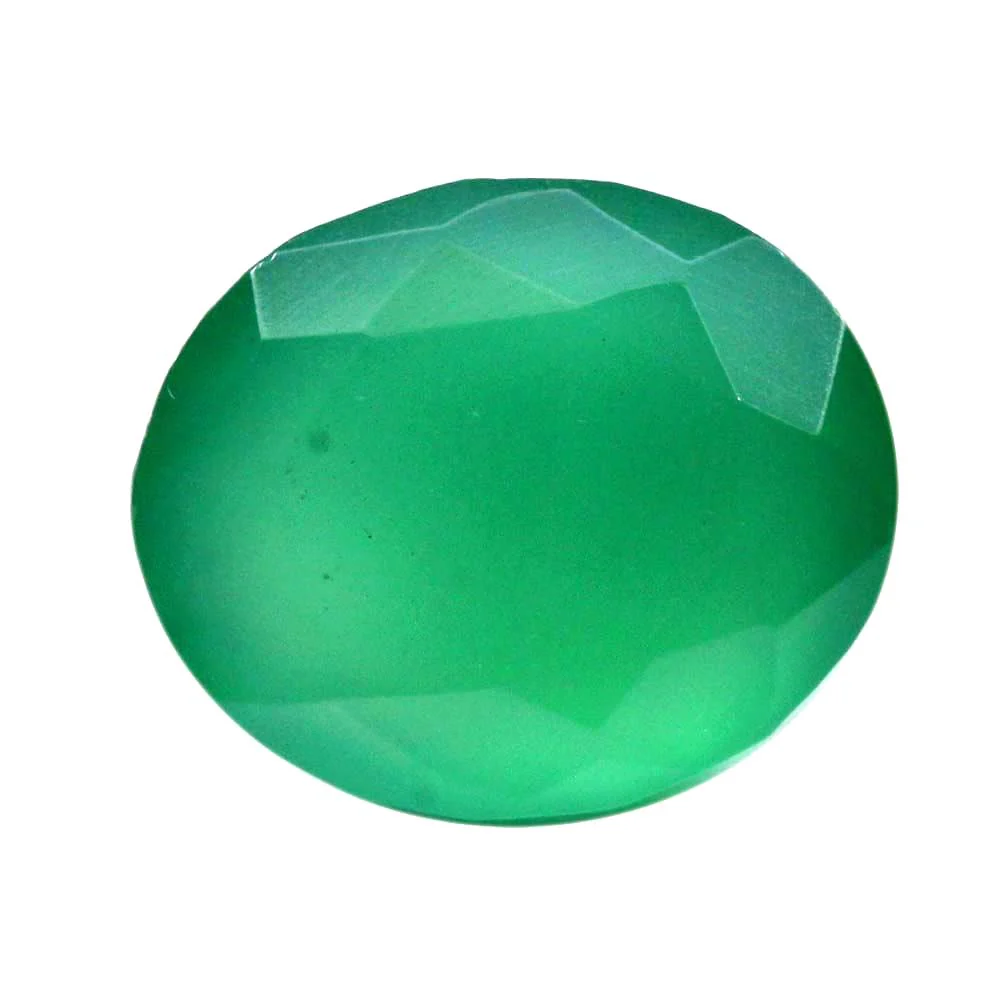 4.3Ct Natural Green Onyx Oval Cut Gemstone