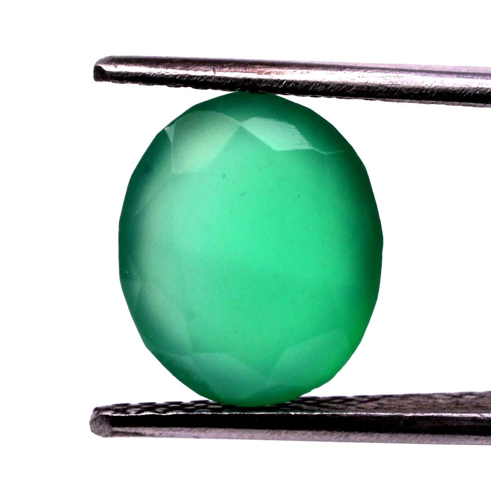 4.3Ct Natural Green Onyx Oval Cut Gemstone - Image 2