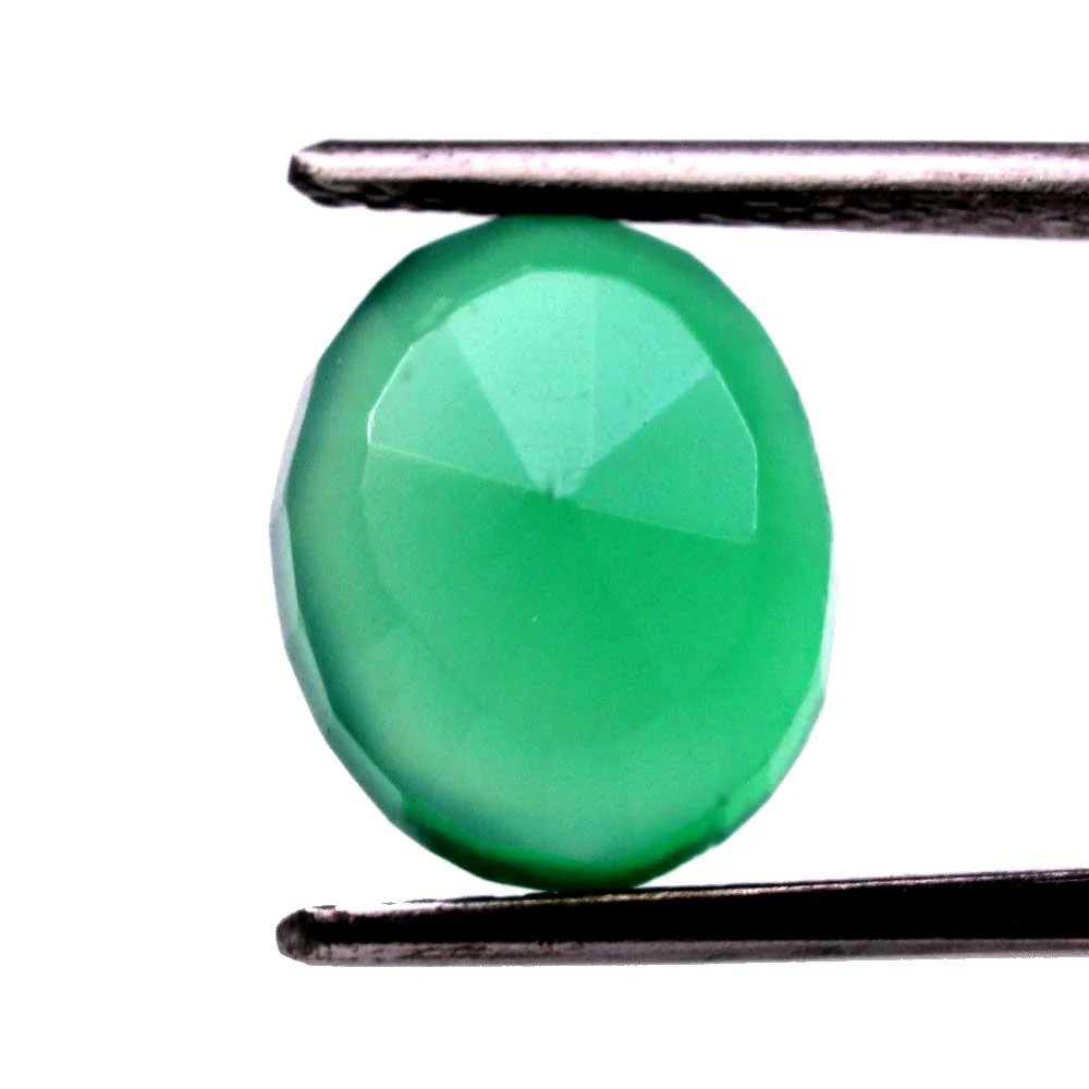 4.3Ct Natural Green Onyx Oval Cut Gemstone - Image 3
