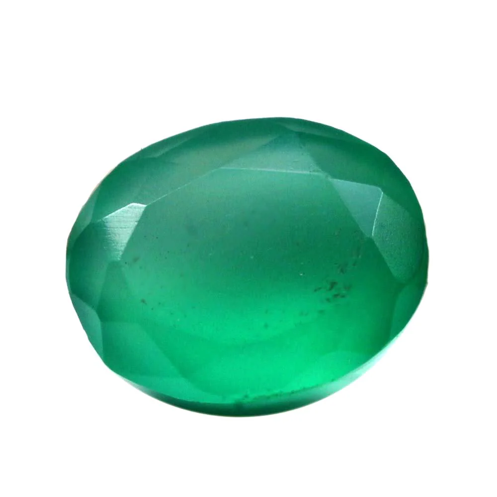 4.6Ct Natural Green Onyx Oval Cut Gemstone