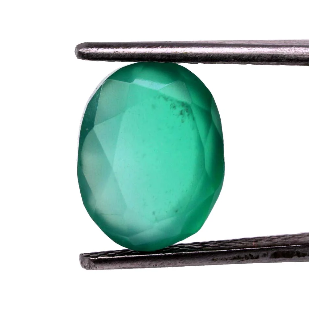 4.6Ct Natural Green Onyx Oval Cut Gemstone - Image 2