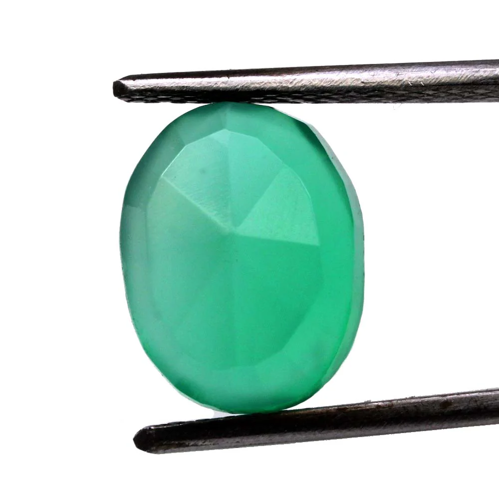 4.6Ct Natural Green Onyx Oval Cut Gemstone - Image 3