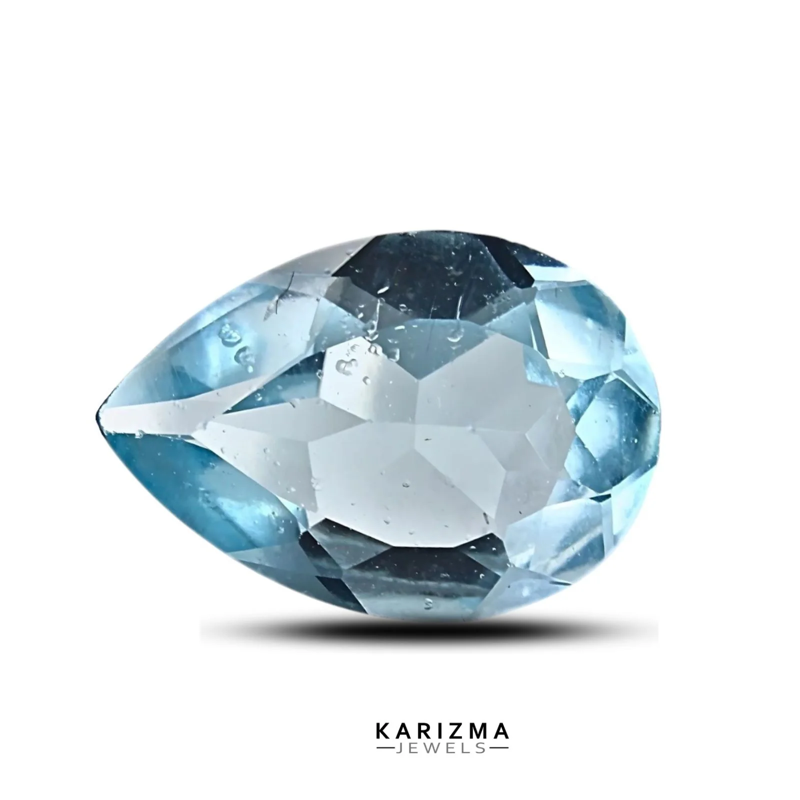 4.7Ct Natural Blue Topaz Pear Cut Clear Brilliant Gem - Image 2