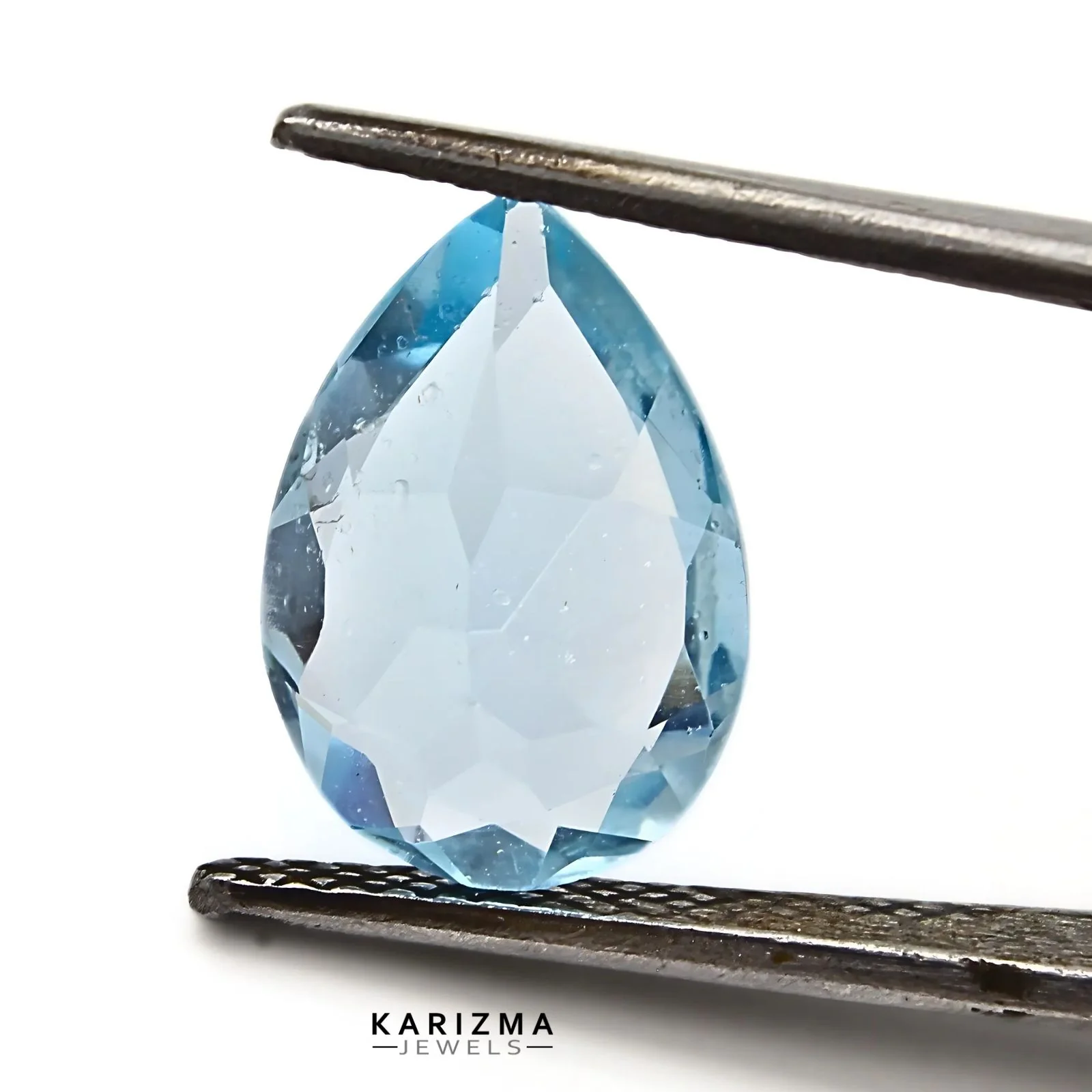 4.7Ct Natural Blue Topaz Pear Cut Clear Brilliant Gem - Image 3