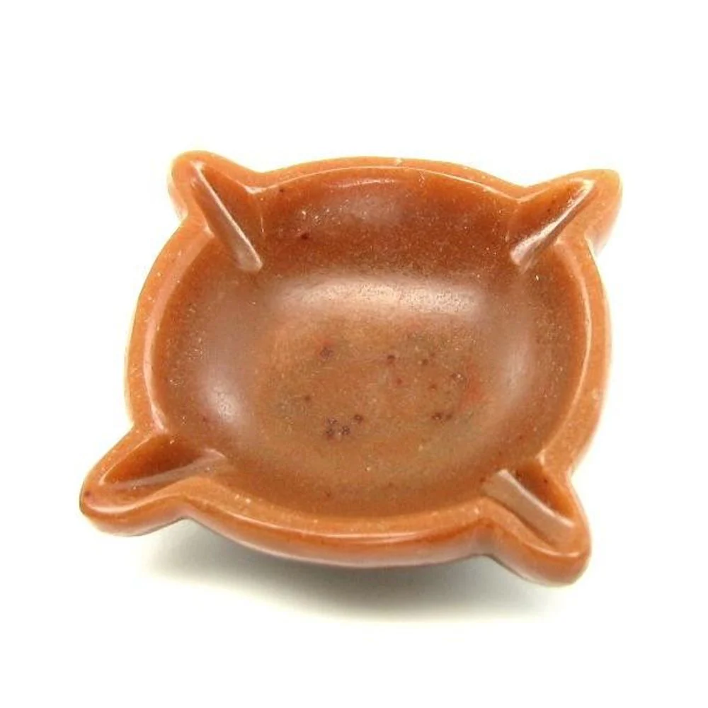 405.3Ct Natural Orange Agate Hand-Carved Oil Lamp Diya