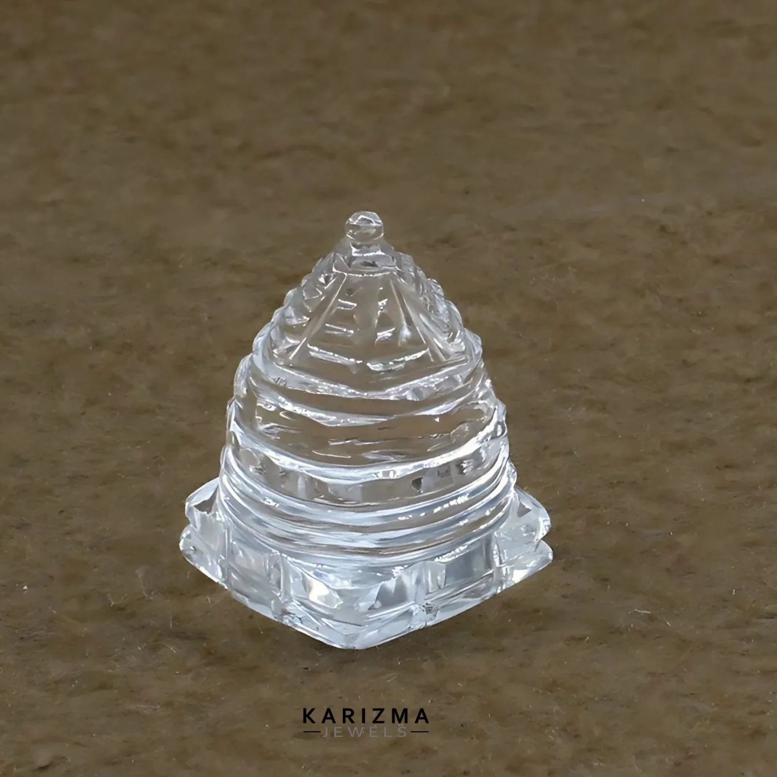41.2CT Water White Crystal Quartz (Sphetic) Shree Yantra - Religious