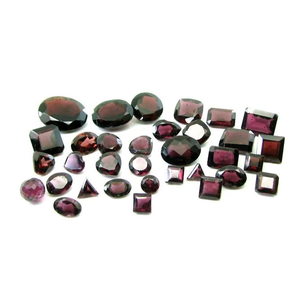 43.7Ct 43pc Lot Natural Rhodolite Garnet Square Faceted Gemstones Lot