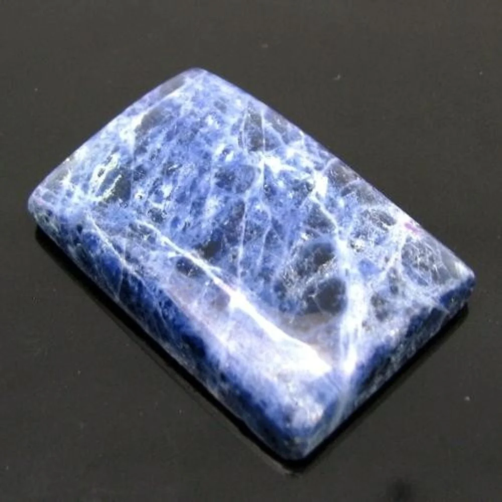 44.2Ct Real Picture Sodalite Crystal – Distinctive Vein Pattern Stone