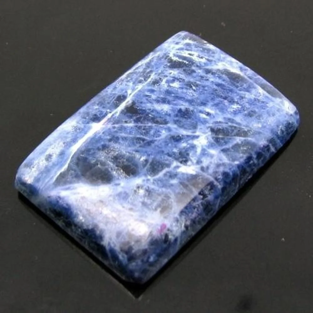 44.2Ct Real Picture Sodalite Crystal – Distinctive Vein Pattern Stone - Image 2