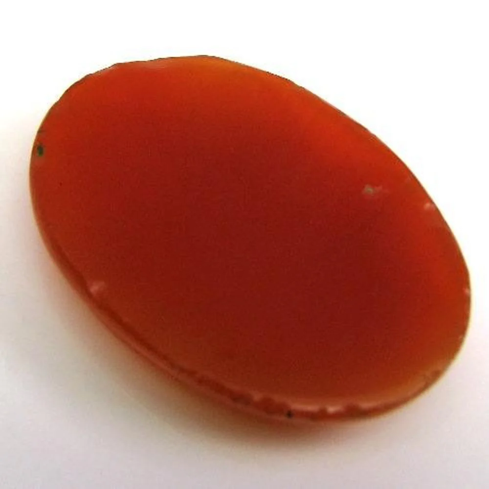 45.3Ct Natural Orange Agate Flower Carved Oval Loose Gemstone - Image 4