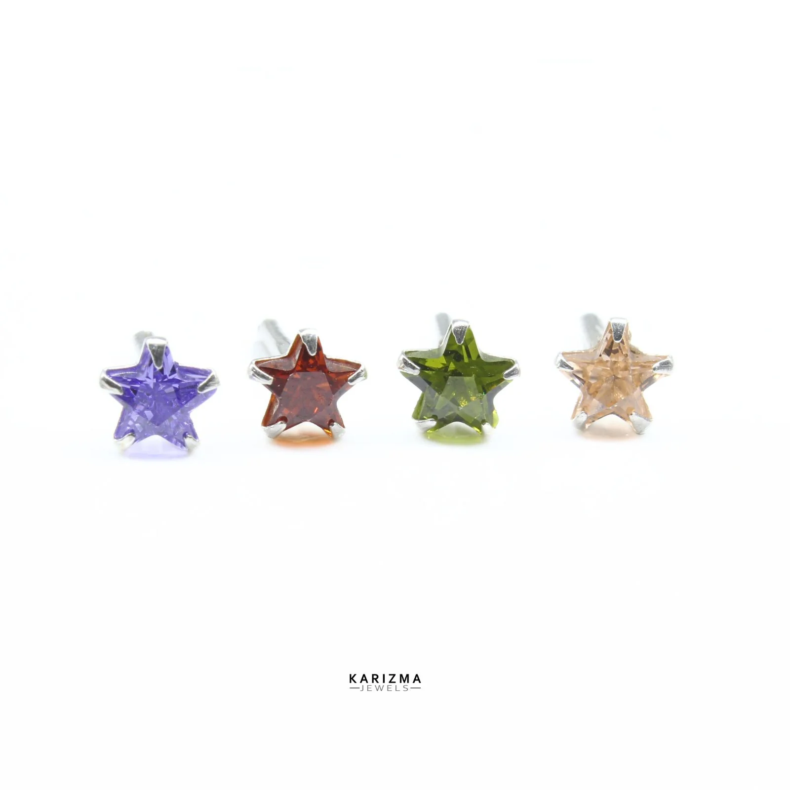 4pc Set Silver Star Shape Nose Piercing - Image 11