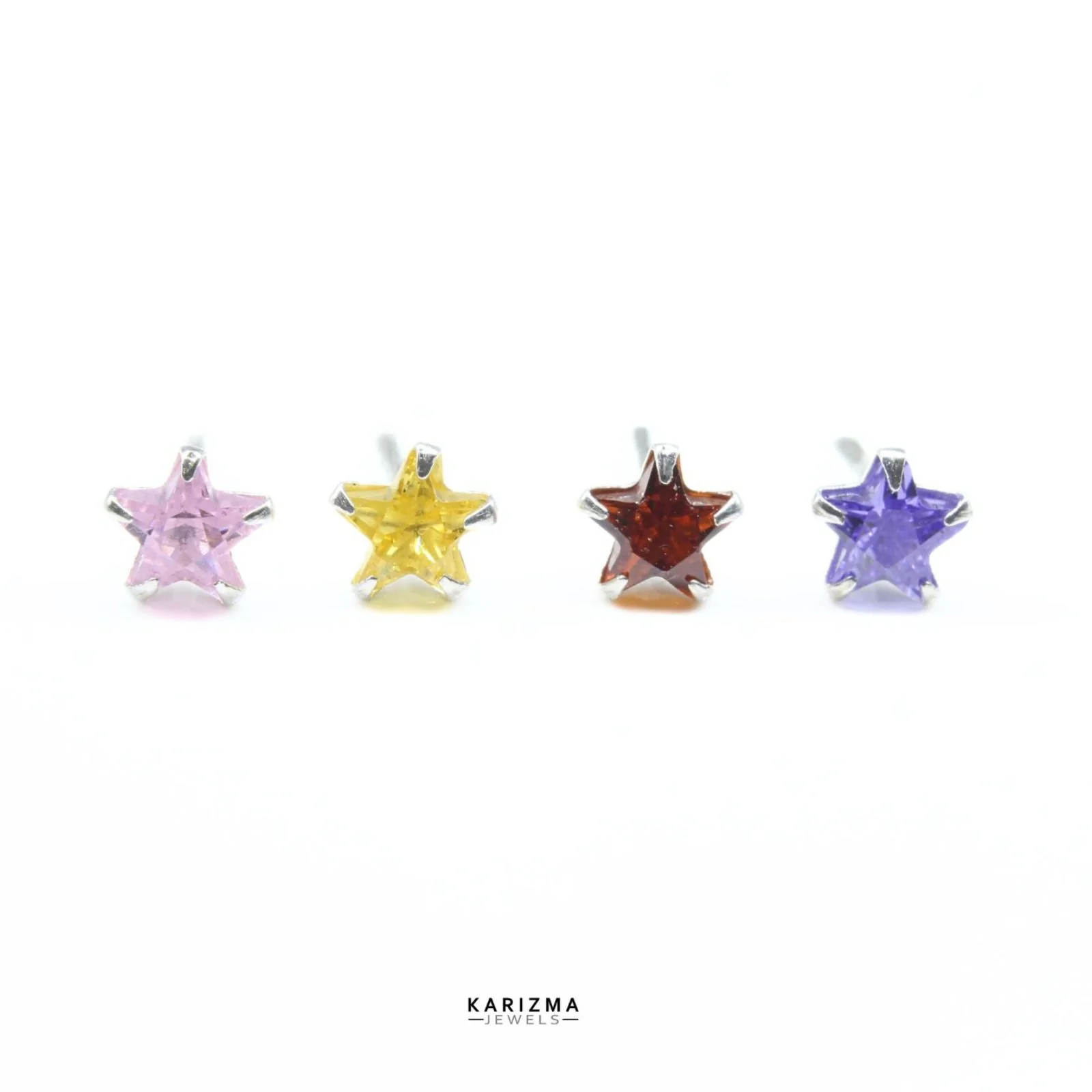 4pc Set Silver Star Shape Nose Piercing - Image 12