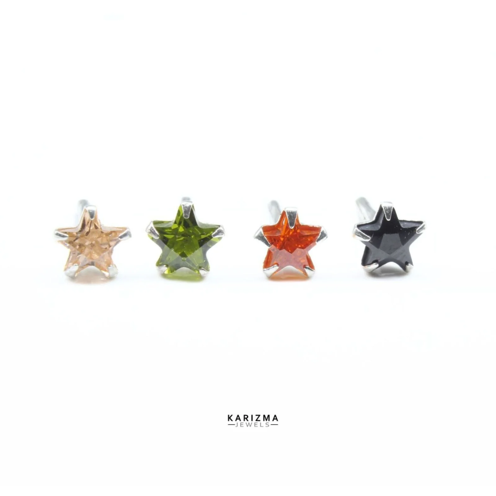 4pc Set Silver Star Shape Nose Piercing - Image 13